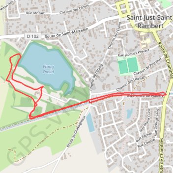 Itinéraire Saint Just Saint RAMBERT Le long du canal, distance, dénivelé, altitude, carte, profil, trace GPS
