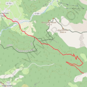 Itinéraire Lus la Croix Haute - Col des Tours (Grande Traversée des Préalpes), distance, dénivelé, altitude, carte, profil, trace GPS