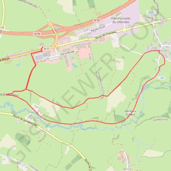 Itinéraire Chemin du bocage et des fours à chaux - Charolles, distance, dénivelé, altitude, carte, profil, trace GPS