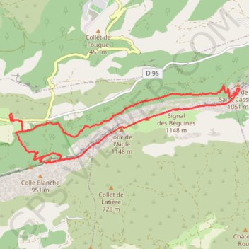 Itinéraire SAINTE-BAUME - SAINT-PILON, distance, dénivelé, altitude, carte, profil, trace GPS