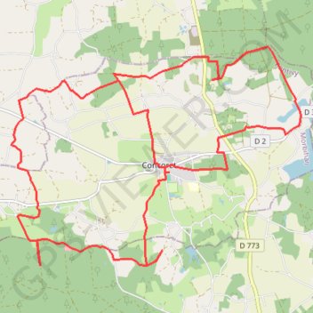 Itinéraire Les Korrigans et le château de Comper, distance, dénivelé, altitude, carte, profil, trace GPS