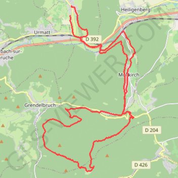 Itinéraire Sortie Heidenkopf - Niederhaslach, distance, dénivelé, altitude, carte, profil, trace GPS