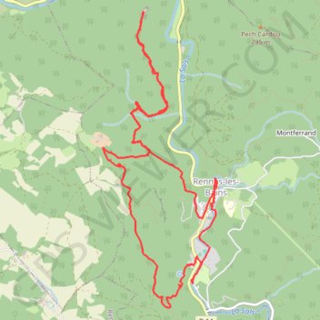 Itinéraire Rennes-les-Bains, distance, dénivelé, altitude, carte, profil, trace GPS