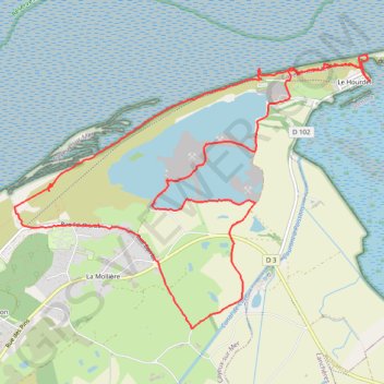 Itinéraire Le Hourdel, distance, dénivelé, altitude, carte, profil, trace GPS