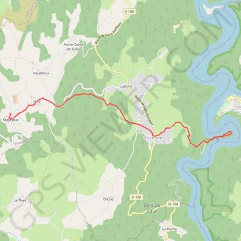 Itinéraire Itinéraire de Presqu'ile du Châtelet, 42170, 42170 Chambles, France à 59 Chem. de la Pièce, 42170 Chambles, France, distance, dénivelé, altitude, carte, profil, trace GPS