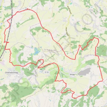 Itinéraire De Saint-Georges-d'Espéranche à Artas, distance, dénivelé, altitude, carte, profil, trace GPS