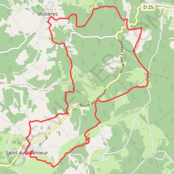 Itinéraire Boucle-des-Pelerins-INSEE_24379, distance, dénivelé, altitude, carte, profil, trace GPS