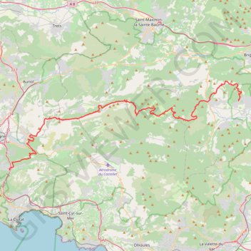 Itinéraire Raid garéoult la bédoule, distance, dénivelé, altitude, carte, profil, trace GPS