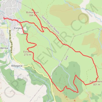 Itinéraire Le circuit des Redoutes depuis le village d'Ascain, distance, dénivelé, altitude, carte, profil, trace GPS