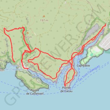 Itinéraire Les Calanques de Cassis, distance, dénivelé, altitude, carte, profil, trace GPS