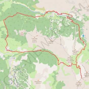 Itinéraire Tour du Parpaillon, distance, dénivelé, altitude, carte, profil, trace GPS