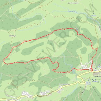 Itinéraire Circuit Colomban - La Croix Fry (Aravis), distance, dénivelé, altitude, carte, profil, trace GPS