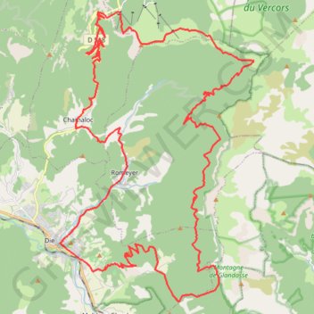 Itinéraire Balcons de Glandasse, distance, dénivelé, altitude, carte, profil, trace GPS