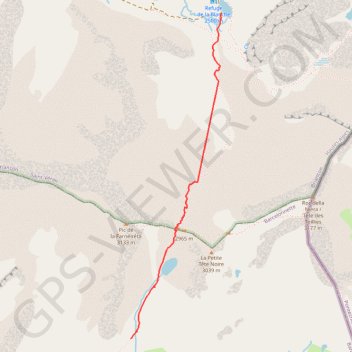 Itinéraire Refuge de la blanche, distance, dénivelé, altitude, carte, profil, trace GPS