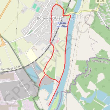 Itinéraire Balingants en bord de l'Oise - Boran-sur-Oise, distance, dénivelé, altitude, carte, profil, trace GPS