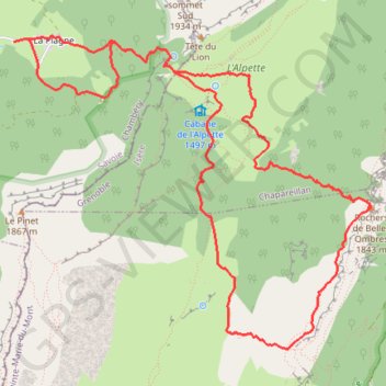 Itinéraire Les Rochers de Belles Ombres, itinéraire direct, distance, dénivelé, altitude, carte, profil, trace GPS
