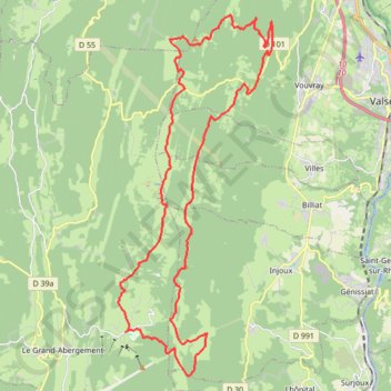 Itinéraire Plateau de Retord, distance, dénivelé, altitude, carte, profil, trace GPS