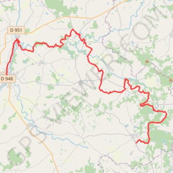 Itinéraire TCH Brigueuil - Confolens, distance, dénivelé, altitude, carte, profil, trace GPS