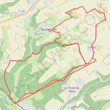 Itinéraire Entre Terre et bois, distance, dénivelé, altitude, carte, profil, trace GPS