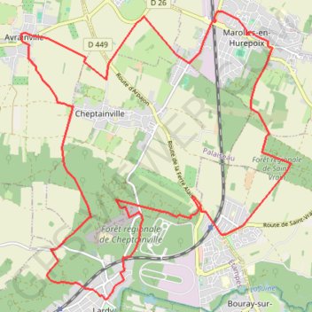 Itinéraire MAROLLES, distance, dénivelé, altitude, carte, profil, trace GPS