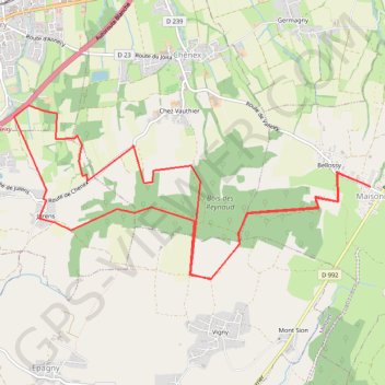 Itinéraire Bois du mont, distance, dénivelé, altitude, carte, profil, trace GPS