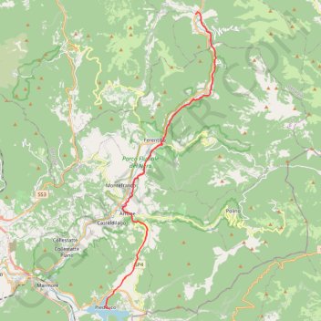 Itinéraire De Piediluco à Ceselli, distance, dénivelé, altitude, carte, profil, trace GPS