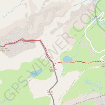 Itinéraire Le Soum Blanc des Especières depuis le col de Tentes, distance, dénivelé, altitude, carte, profil, trace GPS