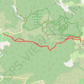 Itinéraire Dent de Rez depuis Vigier, distance, dénivelé, altitude, carte, profil, trace GPS
