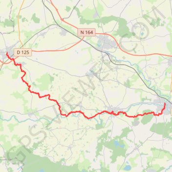 Itinéraire De Montfort vers Saint Méen, distance, dénivelé, altitude, carte, profil, trace GPS