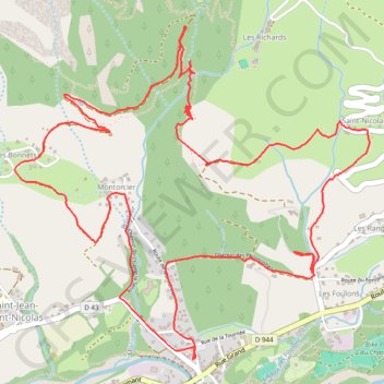 Itinéraire Champsaur - Pont du Fosse, distance, dénivelé, altitude, carte, profil, trace GPS