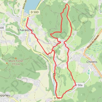 Itinéraire Lac de Paladru - Croix des Cochettes, distance, dénivelé, altitude, carte, profil, trace GPS