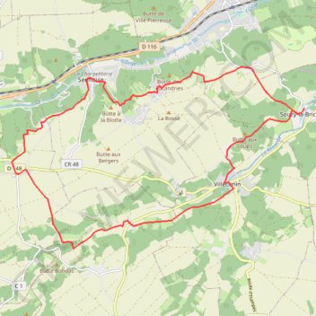 Itinéraire Souzy-la-Briche, distance, dénivelé, altitude, carte, profil, trace GPS