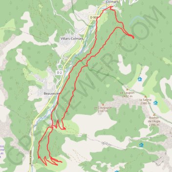 Itinéraire Vallée du Haut Verdon, entre Colmars et Ondres, distance, dénivelé, altitude, carte, profil, trace GPS