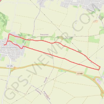 Itinéraire Marche Gascougnolles Mougon, distance, dénivelé, altitude, carte, profil, trace GPS