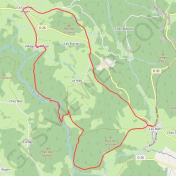 Itinéraire Cascade de la Pisserote, distance, dénivelé, altitude, carte, profil, trace GPS