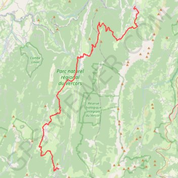 Itinéraire Du Col du Rousset à Villard-de-Lans, distance, dénivelé, altitude, carte, profil, trace GPS