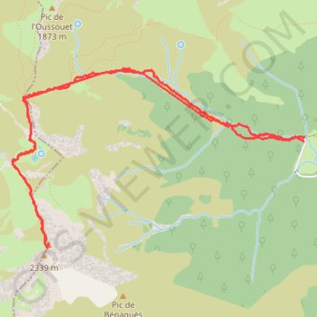 Itinéraire Pic du MONTAIGU, distance, dénivelé, altitude, carte, profil, trace GPS