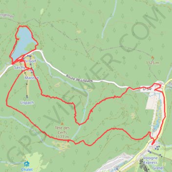 Itinéraire Lac de Lispach, distance, dénivelé, altitude, carte, profil, trace GPS