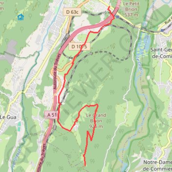 Itinéraire Grand Brion, distance, dénivelé, altitude, carte, profil, trace GPS