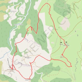 Itinéraire Larla en circuit depuis Gastigar lépoa, distance, dénivelé, altitude, carte, profil, trace GPS
