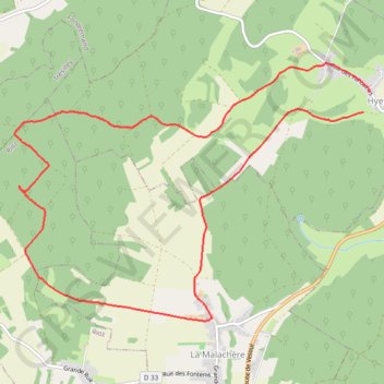Itinéraire Randonnée Hyet, distance, dénivelé, altitude, carte, profil, trace GPS