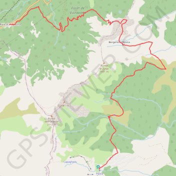 Itinéraire Vizzavona (Gîte Monte d'Oro) - Bergerie E Capanelle, distance, dénivelé, altitude, carte, profil, trace GPS