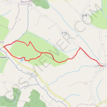 Itinéraire De Latrape à Règue Longue, distance, dénivelé, altitude, carte, profil, trace GPS