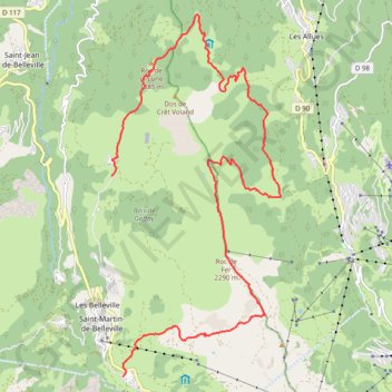 Itinéraire Saint Marcel - Béranger par le Verdet et le col de la lune, distance, dénivelé, altitude, carte, profil, trace GPS