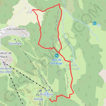 Itinéraire 38-755, distance, dénivelé, altitude, carte, profil, trace GPS