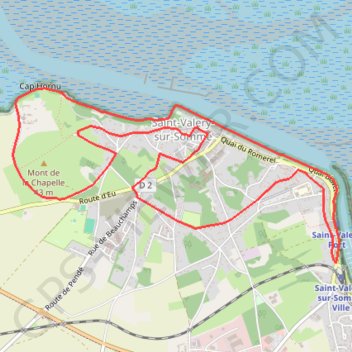 Itinéraire Ronde de Sain-Valery-sur-Somme, distance, dénivelé, altitude, carte, profil, trace GPS