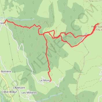 Itinéraire Sulens, distance, dénivelé, altitude, carte, profil, trace GPS