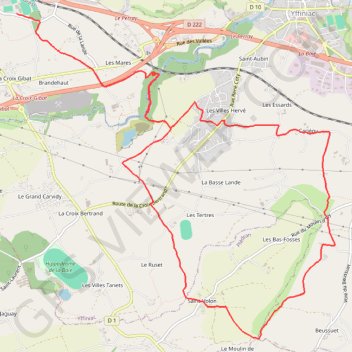 Itinéraire Autour de Trégueux, distance, dénivelé, altitude, carte, profil, trace GPS