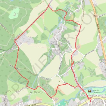 Itinéraire Petite balade sur les sentiers de Braine-le-Château, distance, dénivelé, altitude, carte, profil, trace GPS