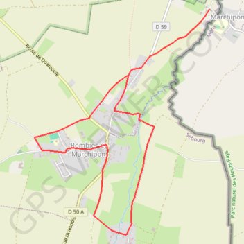 Itinéraire Les Chapelles de Rombies-et-Marchipont, distance, dénivelé, altitude, carte, profil, trace GPS